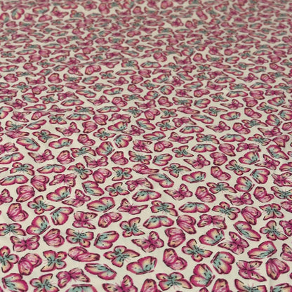 4 Way Stretch Print Nylon Spandex Fabric By The Yard Tricot Swim Wear Bikini Active Wear Aqua Hot Pink Mini Butterfly