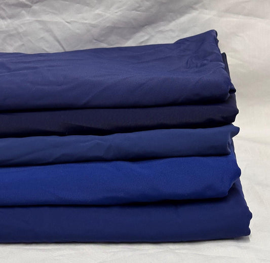 Nylon Spandex Tricot Solid Swimwear Activewear Fabric  By The Yard Dark Blue Shades Hue