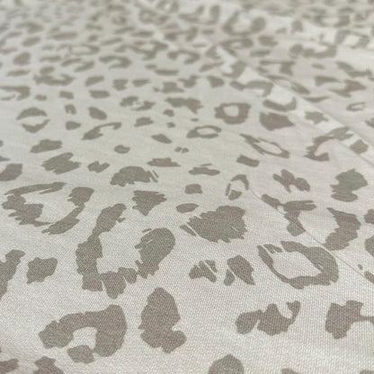 French Terry Spandex 2 Way Stretch Terry Knit Poly Rayon Spandex Leopard Animal Print