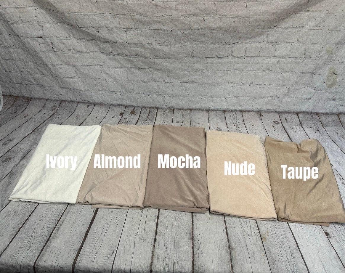 Venezia 4 Way Flowy Polyester Spandex Knit Fabric By The Yard Dresses, Skirts, Lingerie, intimates, Swim Wear, Lining,  BodyCon Neutral Tone