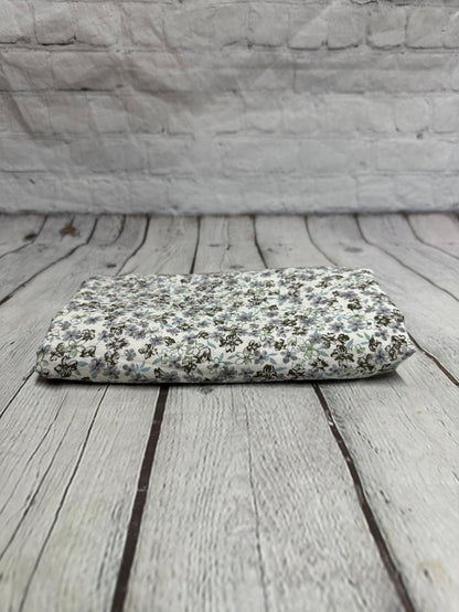 Mini Floral Rayon Linen Blend Soft Woven Fabric By The Yard Flowers 200 GSM