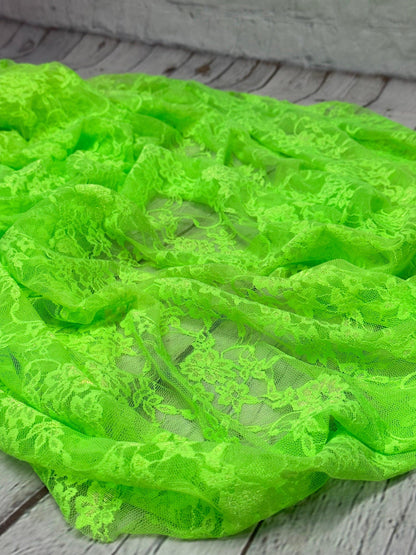 Neon Stretch Lace Nylon Spandex Neon Color Lace Spandex