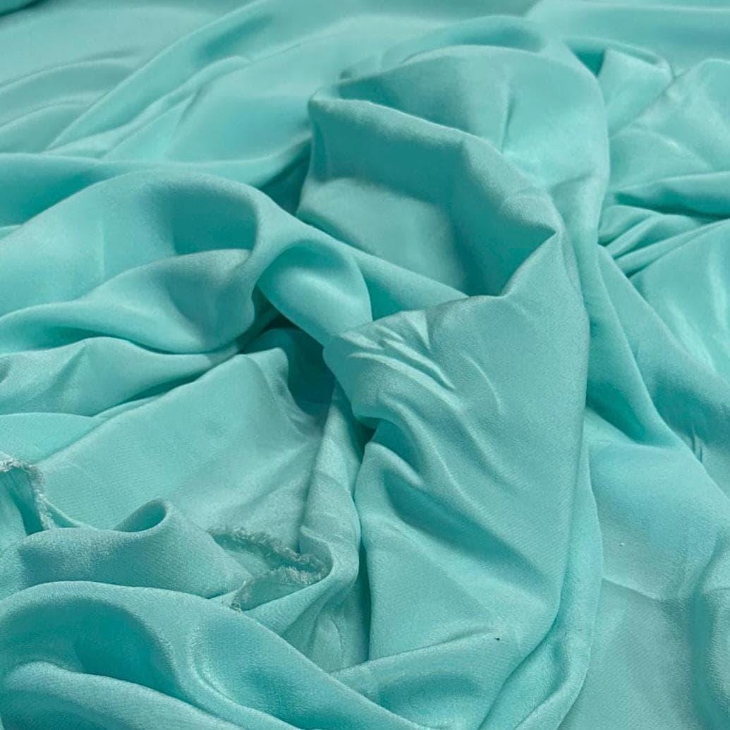 100% Silk Crepe De Chine CDC Fabric By The Yard Mint 54 inch