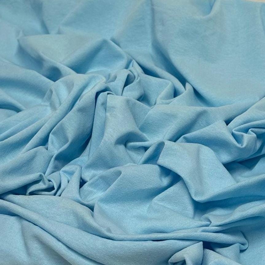 4-Way Stretch Soft Cotton Spandex Fabric Jersey Knit | Bestseller | Fabric By The Yard | Pastel Colors