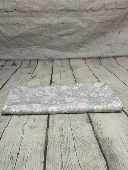 4 Way Stretch Tricot Print Spandex Fabric By The Yard Tricot Swim Wear Bikini Soft Pastel Small Ditsy Flower Foral Lavender Daisy