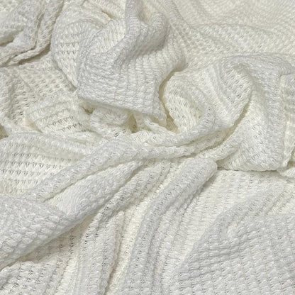 Open Weave Chunky Waffle Sweater Knit Fabric By The Yard | 250GSM Base Colors #2