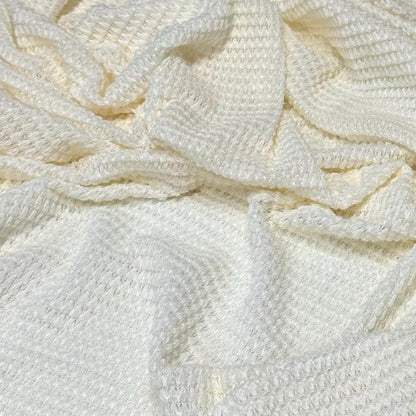Open Weave Chunky Waffle Sweater Knit Fabric By The Yard | 250GSM Base Colors #2