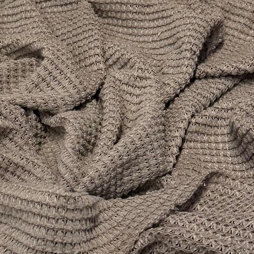 Open Weave Chunky Waffle Sweater Knit Fabric By The Yard | 250GSM Base Colors #2