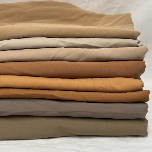 Nylon Spandex Tricot Solid Swimwear Activewear Fabric  By The Yard Nude Neutrals