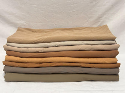 Nylon Spandex Tricot Solid Swimwear Activewear Fabric  By The Yard Nude Neutrals