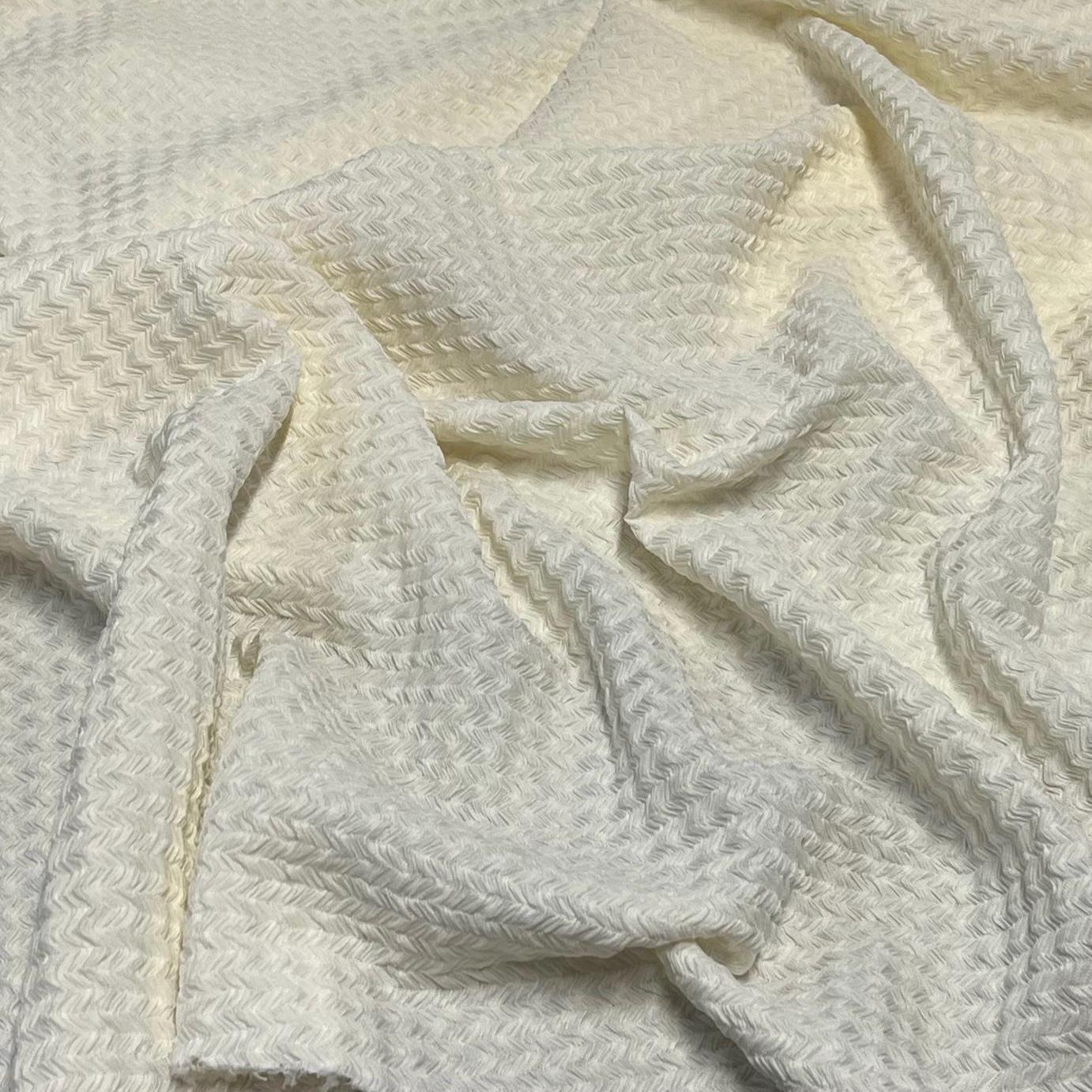 Herringbone Jacquard  Texture Knit Spandex Fabric By The Yard Bubble Knit Spandex Texture Knit