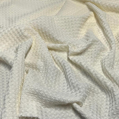 Herringbone Jacquard  Texture Knit Spandex Fabric By The Yard Bubble Knit Spandex Texture Knit