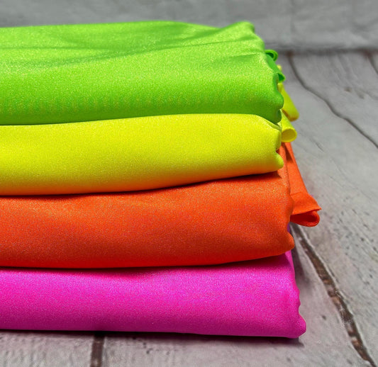 4 Way Stretch Print Neon Shine Tricot Nylon Spandex Fabric By The Yard Tricot Swim Wear Bikini Active Wear Shiny