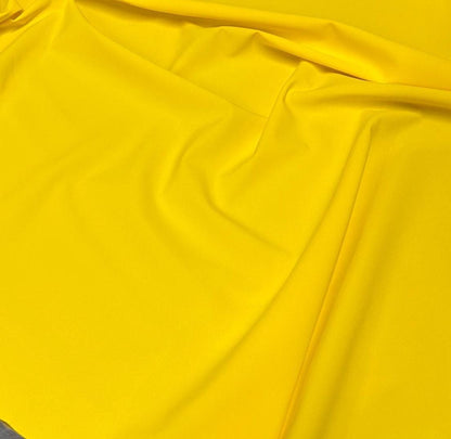 Nylon Spandex Tricot Solid Swimwear Activewear Fabric  By The Yard  Bright Yellow Shades