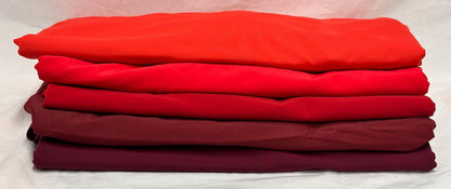 Nylon Spandex Tricot Solid Swimwear Activewear Fabric  By The Yard  Red Hues