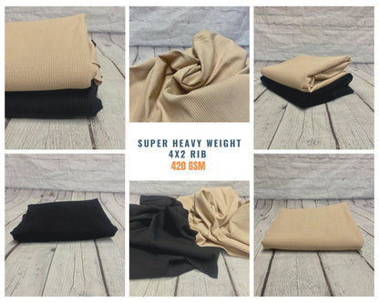 Super Heavy Weight 4 Way Stretch 4x2 Rayon Spandex Fabric By the Yard