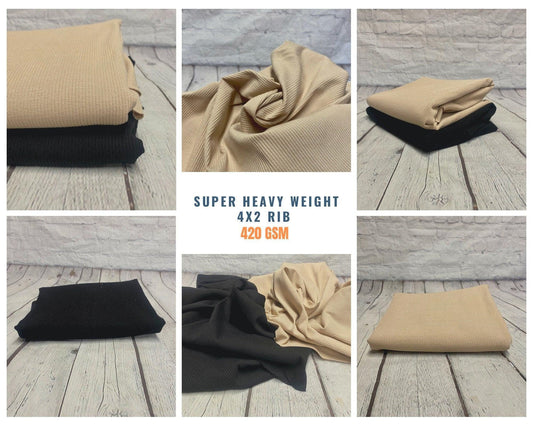 Super Heavy Weight 4 Way Stretch 4x2 Rayon Spandex Fabric By the Yard