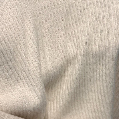 Brushed Cashmere 2x2 Rib Knit Feel Premium Sweater Knit Fabric By The Yard | 220GSM Open Weave