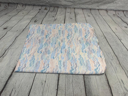 4 Way Stretch Print Spandex Fabric By The Yard Tricot Swim Wear Bikini Pastel Mini Multi Color Hazy Wave 280 GSM