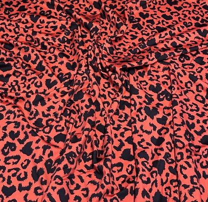 4 Way Stretch Print Nylon Spandex Fabric By The Yard Tricot Swim Wear Bikini Active Wear Leopard Animal Print 280 GSM