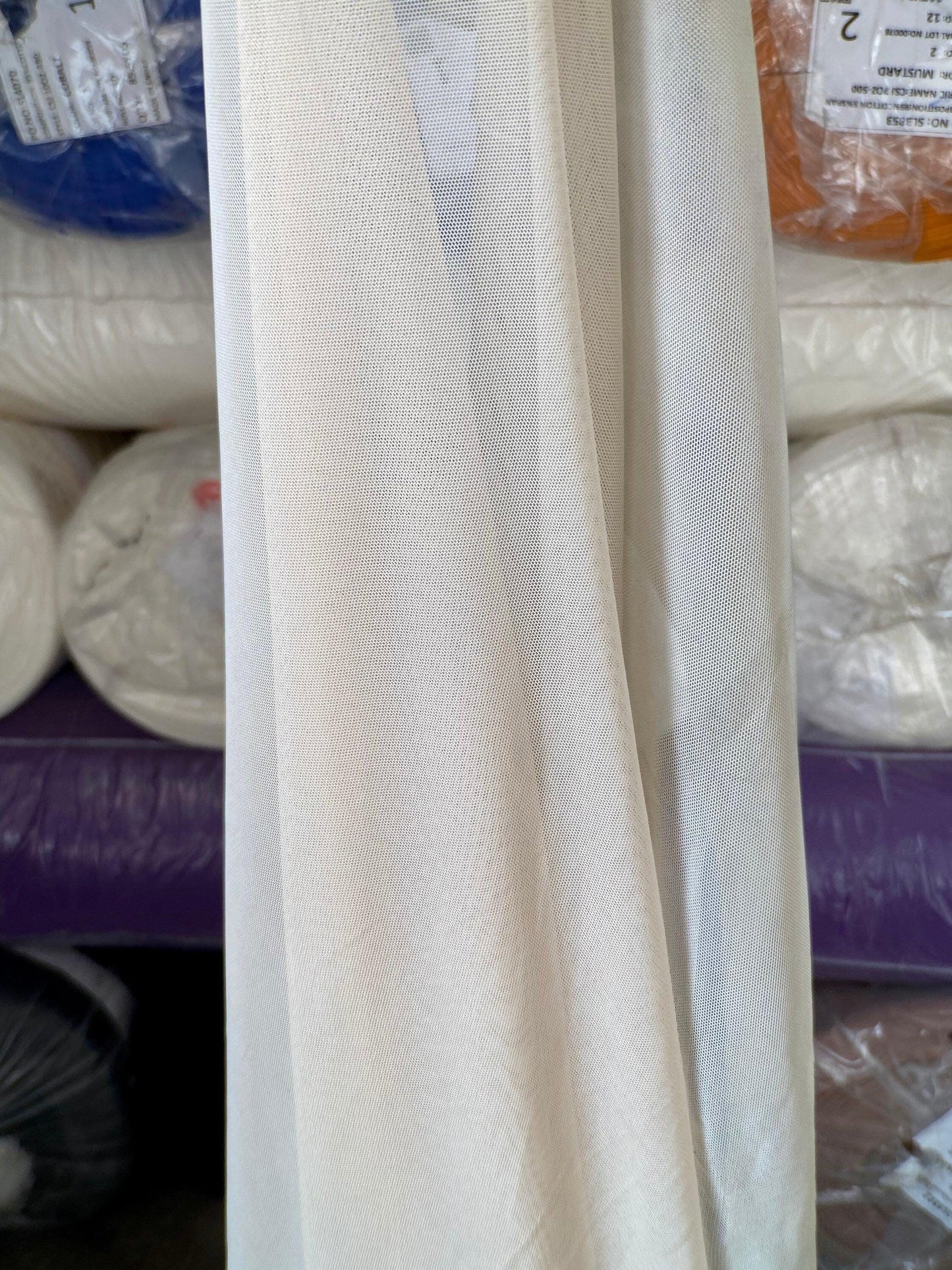 Soft Sheer Power Mesh Net Nylon Spandex 4 Way Stretch for Dance, Gymnastics, Underwear, Stocking, Lingerie, Intimates Fabric By The Yard