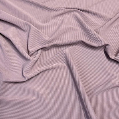 Premium 4-Way Stretch Ribbed Nylon Spandex Fabric for  Swimwear Fabric By The Yard Steel LT Mocha