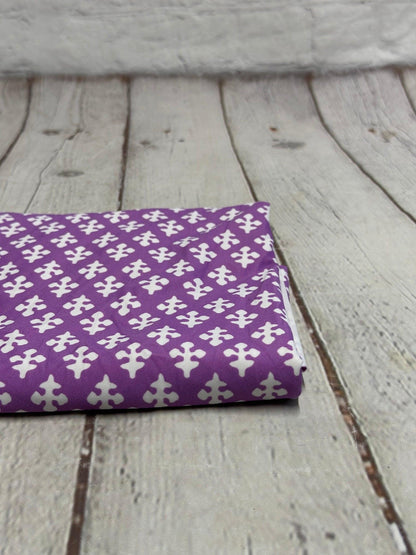 4 Way Stretch Print Nylon Spandex Fabric By The Yard Tricot Swim Wear Bikini Active Wear Geometric Pattern Abstract Purple White