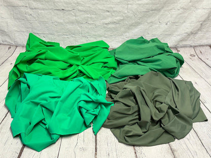 Nylon Spandex Tricot Solid Swimwear Activewear Fabric  By The Yard Green Color Hue