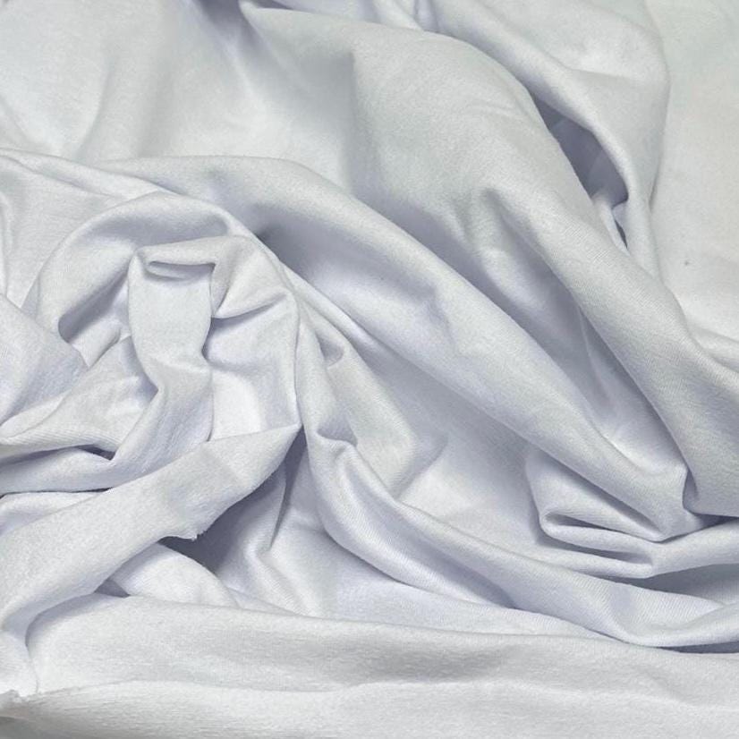 Ultra Soft 4 Way Stretch Cotton Spandex Jersey Knit Fabric By The Yard 200GSM Bodycon Bodysuit ShapeWear Base Colors #1