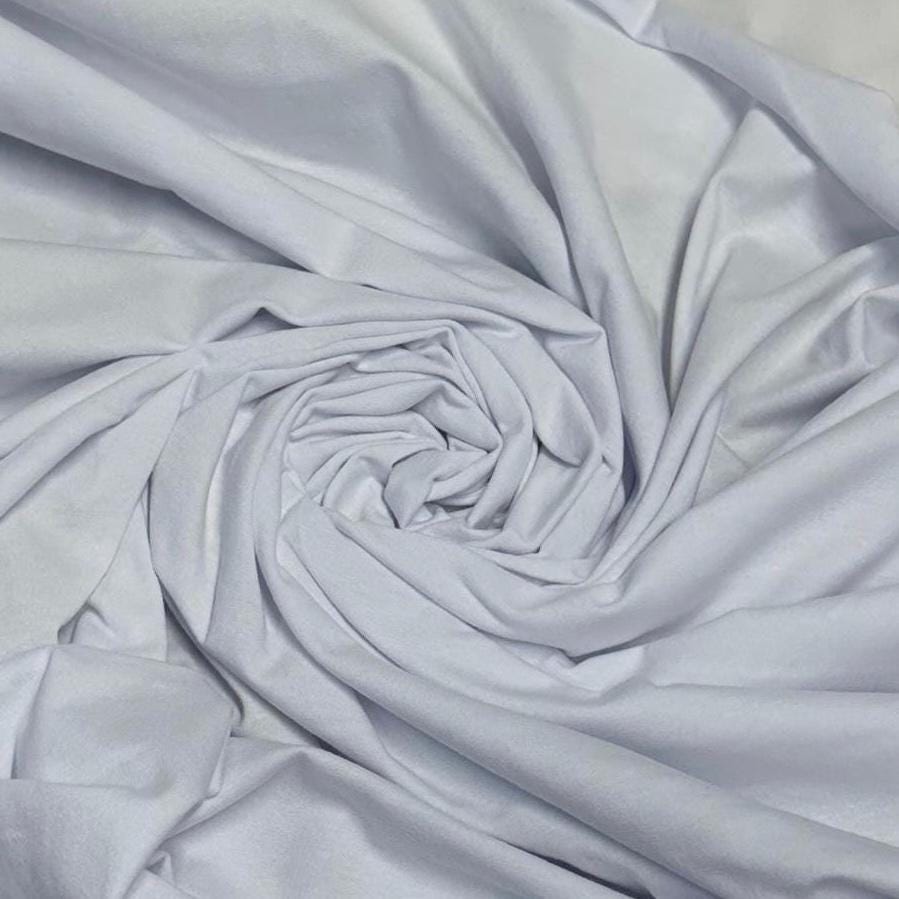 Ultra Soft 4 Way Stretch Cotton Spandex Jersey Knit Fabric By The Yard 200GSM Bodycon Bodysuit ShapeWear Base Colors #1