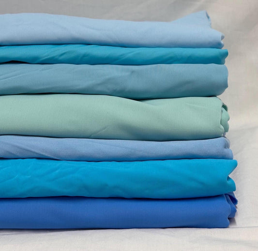 Nylon Spandex Tricot Solid Swimwear Activewear Fabric  By The Yard Light Blue Shades Hue