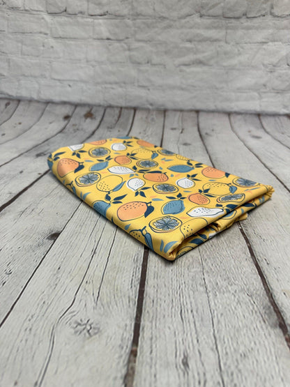 4 Way Stretch Print Spandex Fabric By The Yard Tricot Swim Wear Bikini Abstract Fruit Boho Floral Lemon 280 GSM