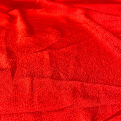 100% Silk Hammered Silk Charmeuse Solid Silk Fabric By The Yard Red 52 inch