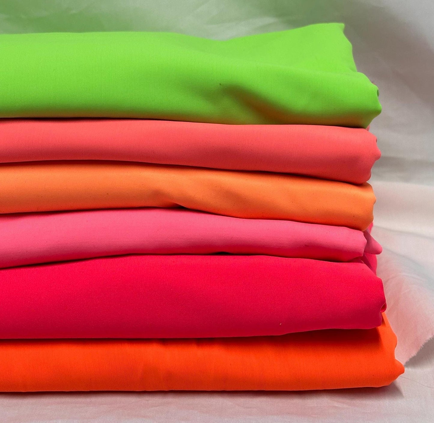 Nylon Spandex Tricot Solid Swimwear Activewear Fabric  By The Yard Neon Colors