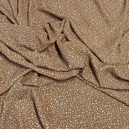 Airflow Woven Print Fabric By The Yard  Small Dot Rust Brown Polka Dot Swiss Dot