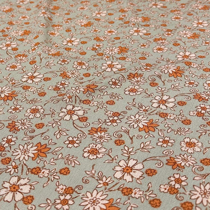 Rayon Challis Crinkled Woven Print Fabric By The Yard Small Mini Summer  Floral Print