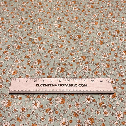 Rayon Challis Crinkled Woven Print Fabric By The Yard Small Mini Summer  Floral Print