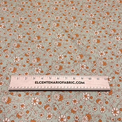 Rayon Challis Crinkled Woven Print Fabric By The Yard Small Mini Summer  Floral Print
