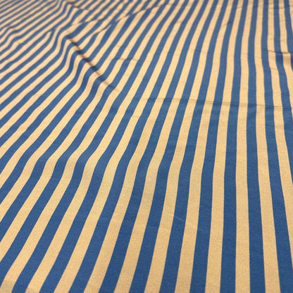 100% Silk Crepe De Chine CDC Stripe Silk Fabric By The Yard Blush Pink Blue 45 inch