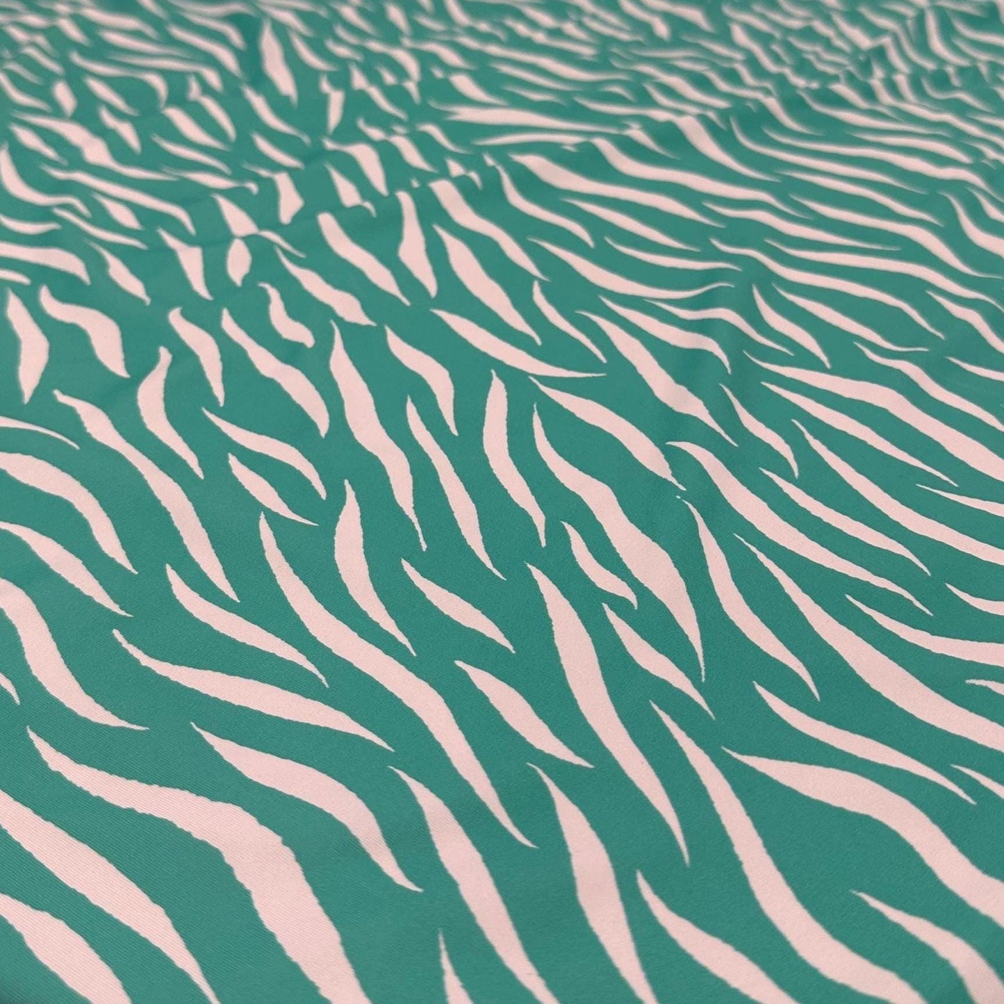 4 Way Stretch Print Nylon Spandex Fabric By The Yard Tricot Swim Wear Bikini Active Wear Black White  Zebra Animal  Print