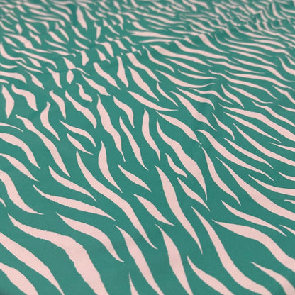 4 Way Stretch Print Nylon Spandex Fabric By The Yard Tricot Swim Wear Bikini Active Wear Black White  Zebra Animal  Print