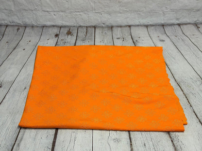 4 Way Stretch Print Nylon Spandex Fabric By The Yard Tricot Swim Wear Bikini Active Wear Embroidered Texture Eyelet Orange embossed