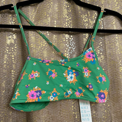 4 Way Stretch Print Nylon Spandex Fabric By The Yard Tricot Swim Wear Bikini Active Wear Green Multi color Flower Floral