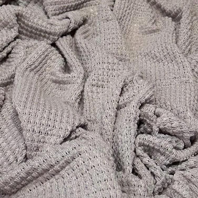 Open Weave Chunky Waffle Sweater Knit Fabric By The Yard | 250GSM Pastel #1