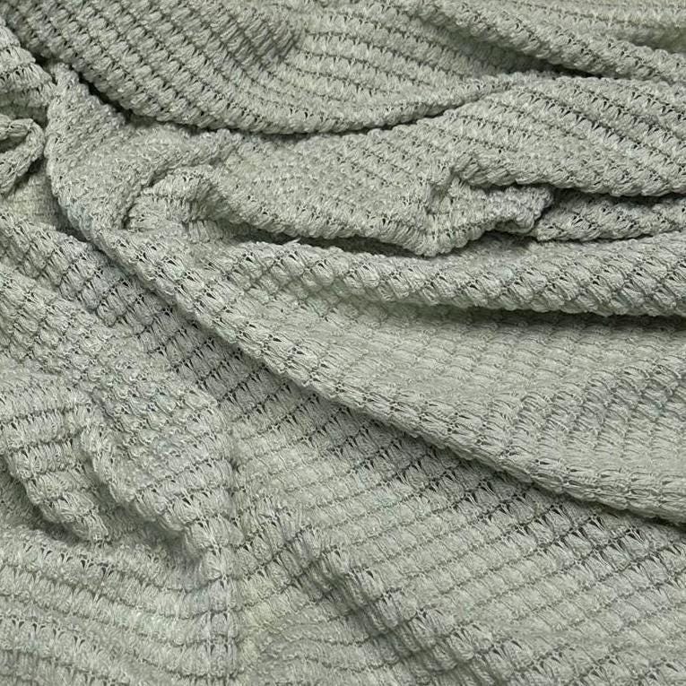 Open Weave Chunky Waffle Sweater Knit Fabric By The Yard | 250GSM Pastel #1
