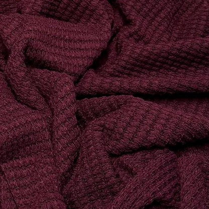 Open Weave Chunky Waffle Sweater Knit Fabric By The Yard | 250GSM Fall Colors #3