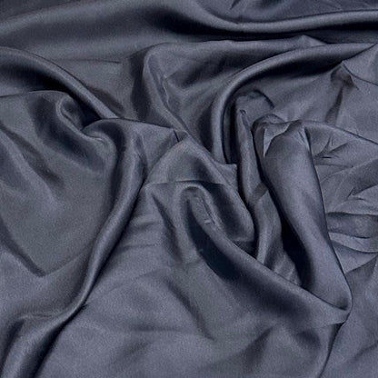 100% Silk Twill Fabric By The Yard Black 52 inch