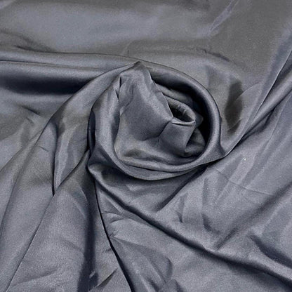100% Silk Twill Fabric By The Yard Black 52 inch