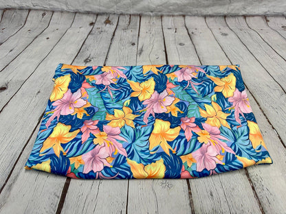 4 Way Stretch Print Spandex Fabric By The Yard Tricot Swim Wear Bikini  Bright Yellow Pink Tropical Floral Flower