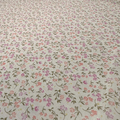 Polyester Chiffon Woven Print Fabric By The Yard Mini Multicolor Peach Flower Summer  Floral Print Summer Flowy Dress